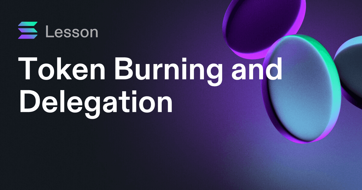 Token Burning and Delegation